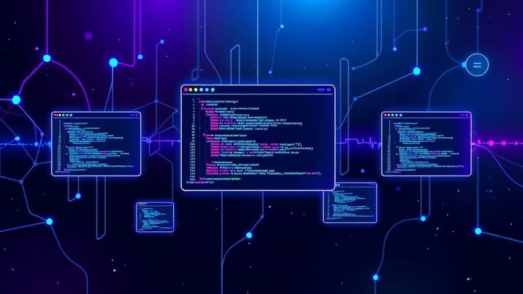 Split screen showing multiple AI code assistants in use across different IDEs
