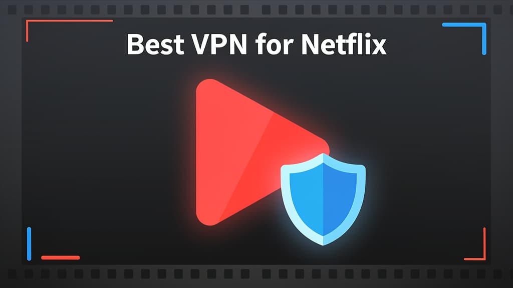 Editorial still life of five matte-black streaming pucks lined up on a dark reflective surface, the leftmost glowing red, dramatic spotlight from above