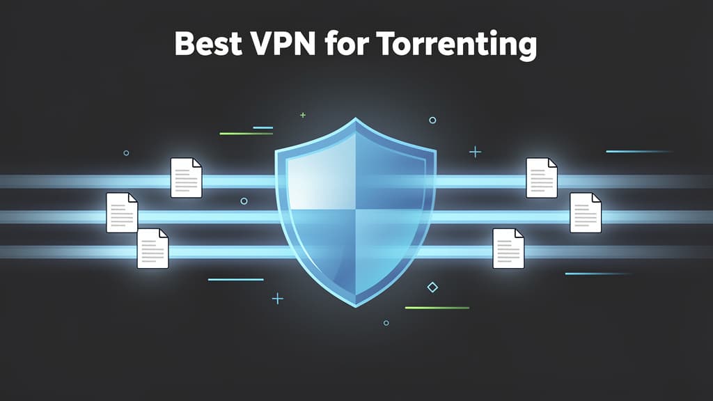 Editorial still life of five matte-finish cubes representing VPN providers on a dark reflective surface with a single beam of light