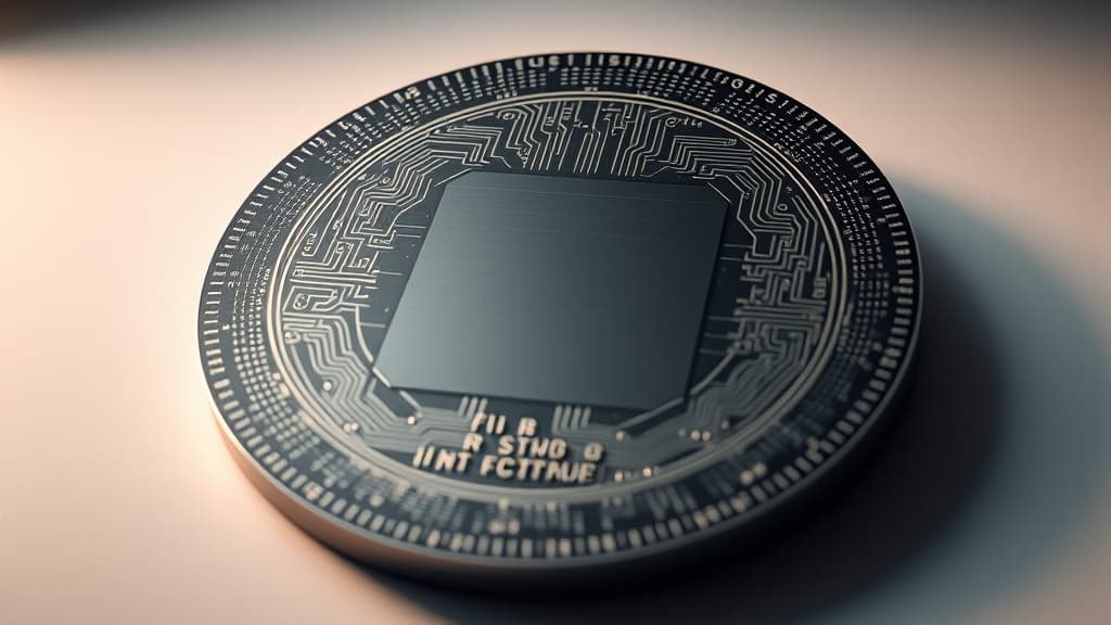 Close-up of a silicon wafer-scale AI chip under studio lighting