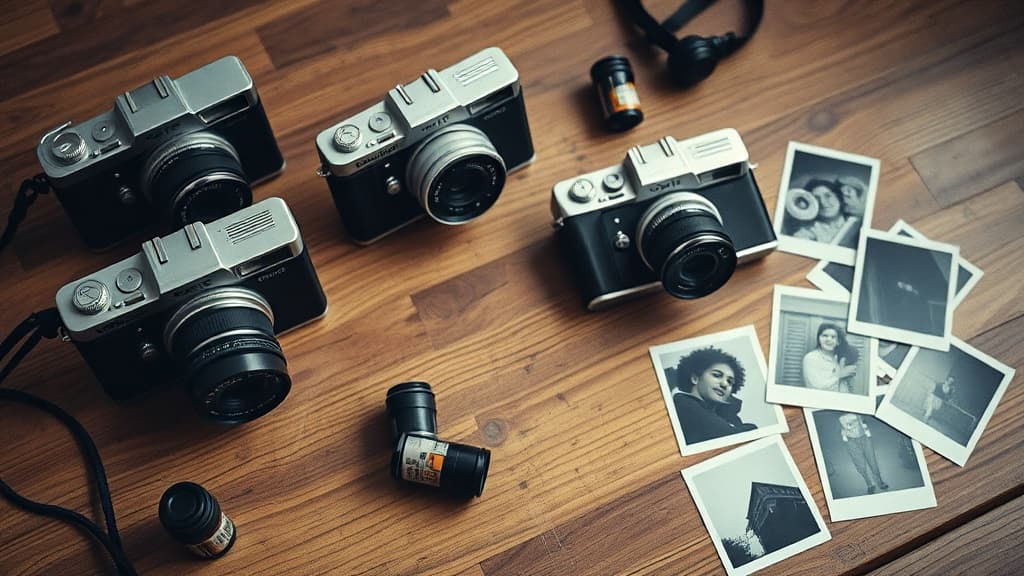 Analog film camera representing the best point-and-shoot options for photography enthusiasts