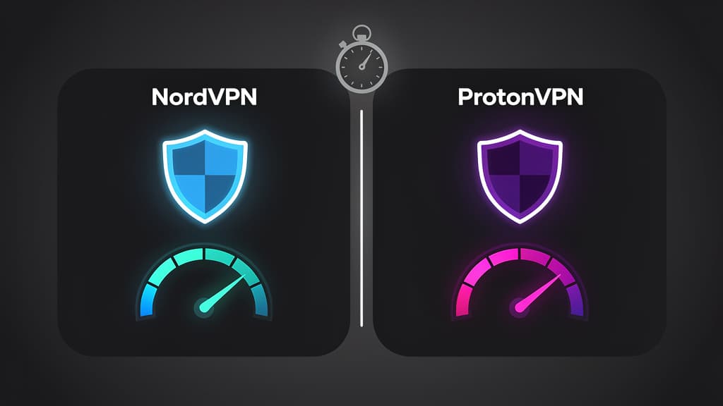 Two minimalist obsidian cubes side by side, one with an amber accent and one with an electric blue accent, on a dark reflective surface