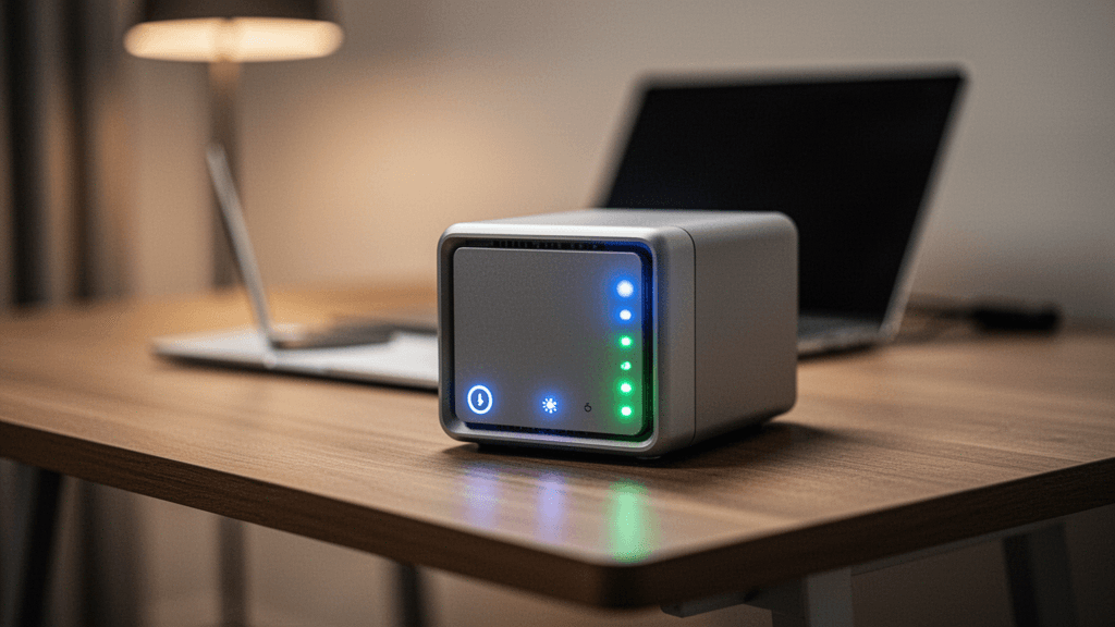 Home server rack running OpenClaw alongside a laptop showing the OpenClaw admin CLI