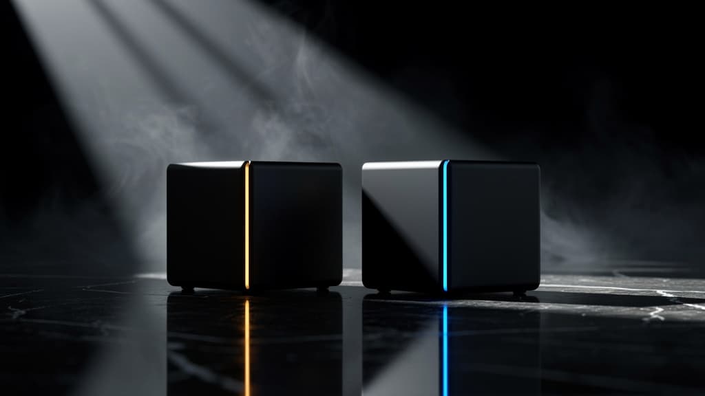 OpenClaw gateway dashboard and NanoClaw terminal shown side by side on two monitors in a home-lab setup