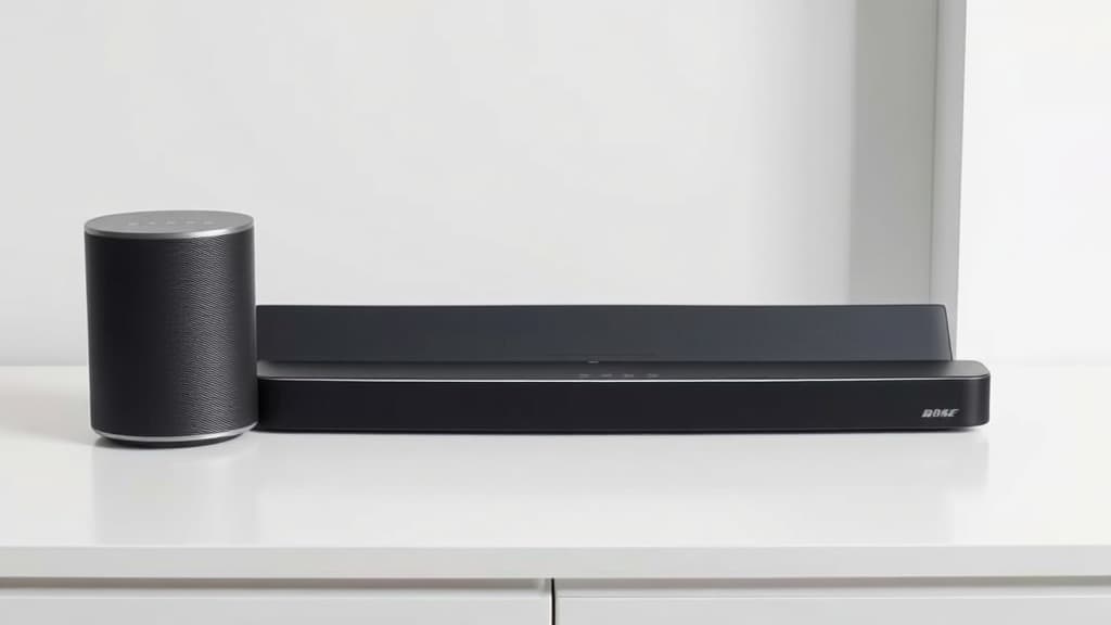 Sonos Arc Ultra and Bose Smart Ultra Soundbar side by side on a clean white surface